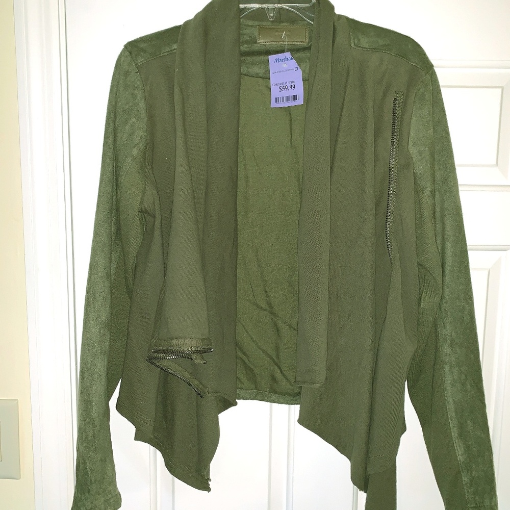 "suede" cotton swing jacket with tags
